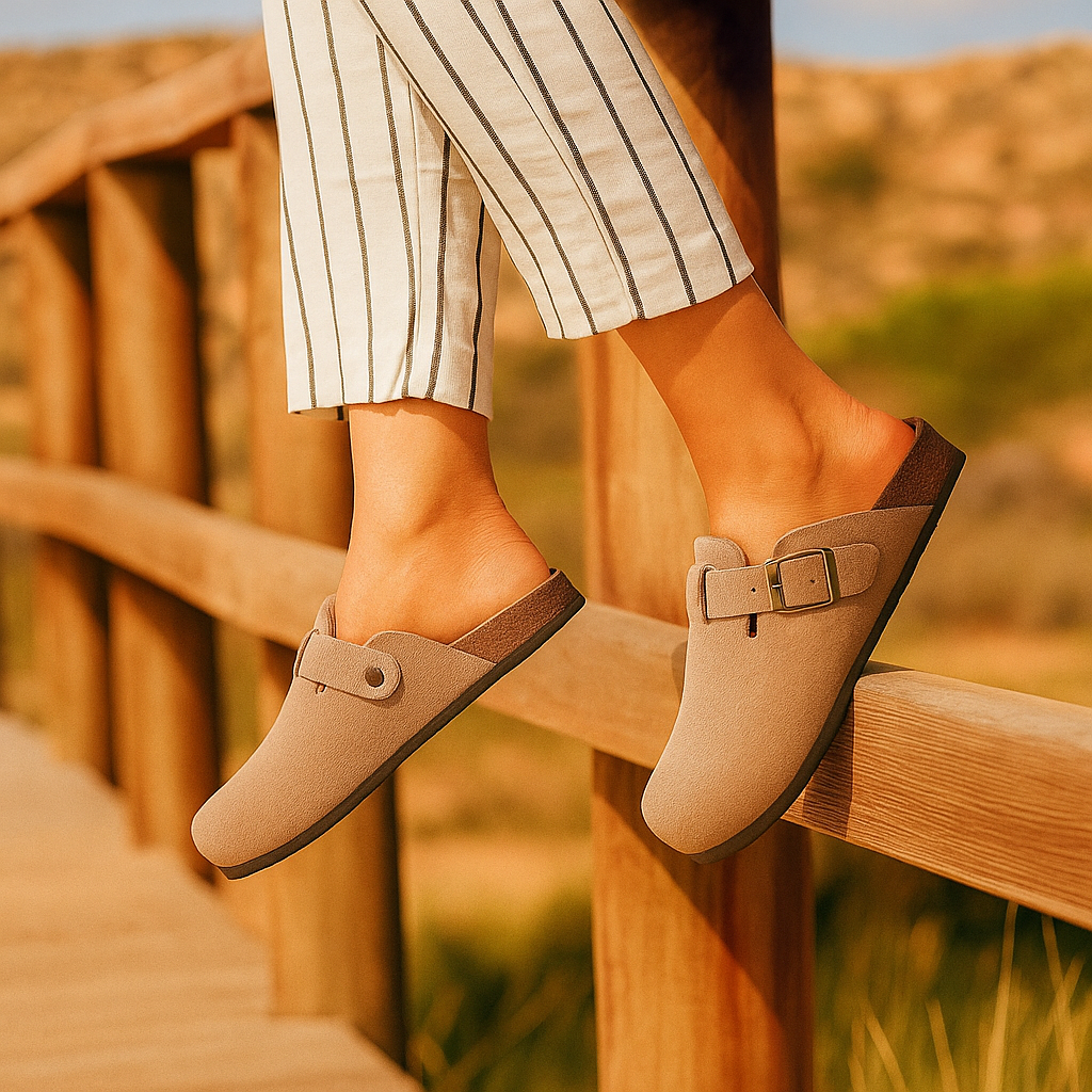 Suede Cork Mule